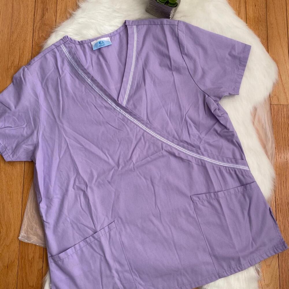 Women's Lavender Workwear Top Scrub Shirt